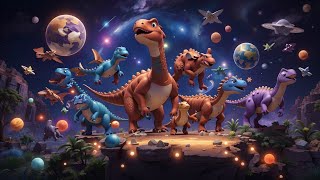 DINOSAURS IN SPACE Song for KIDS | Fun Learning Sing-Along!