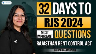 RJS 2024: Most IMP Questions of Rajasthan Rent Control Act | Harsha Mahajan