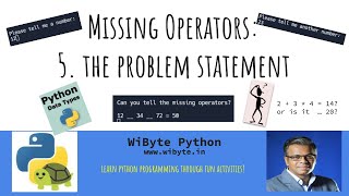 5. Missing Operators: Understanding the problem statement for the Missing Operators activity