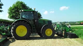 2017 John Deere 6250R With Triple Mower Conditioner