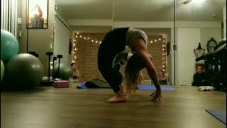 Backbend / Bridge to forward Split. Contortion / Contortionist and Dance maneuver flexibility