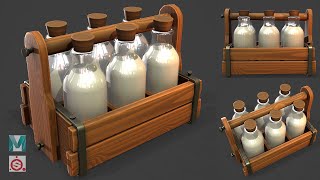 Making a Milk Container Carrier in Maya 2020 and Substance Painter