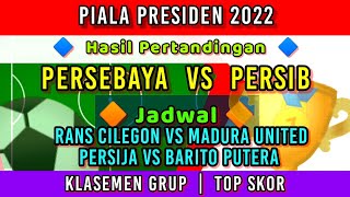 Hasil Piala Presiden Hari Ini ~ Persebaya vs Persib ~ Piala Presiden 2022 Sepakbola