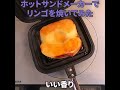 ホットサンドメーカーでリンゴを焼いてみた リンゴ 料理 ホットサンドメーカー