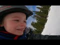 6 year old snowboarder mic d up loves to shred