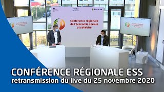 Conférence régionale de l'économie sociale et solidaire [live du 25 novembre 2020]