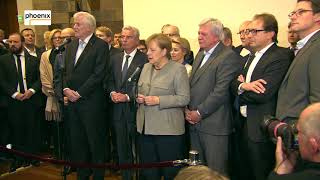 FDP bricht Sondierung ab: Statements Merkel (CDU) und Seehofer (CSU) am 20.11.17