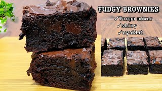 CUMA DIADUK SAJA ‼️ RESEP FUDGY BROWNIES SHINY CRUST || THE BEST FUDGY BROWNIES