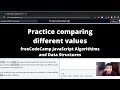 Practice comparing different values (Basic JavaScript) freeCodeCamp tutorial