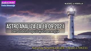 Astro Analiza za Subotu 18 09 2021 - Dan namjenjen prvenstveno razmjeni pozitivne energije