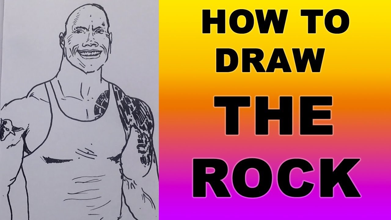 How To Draw The Rock (Dwayne Johnson) - YouTube