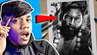 Can I Draw REALISTIC Pushpa 2 Allu Arjun 🤔 ??? | Abhishek Art 100