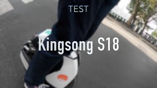 Test Gyroroue avec suspension - Kingsong S18