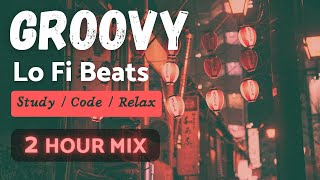 2 HOUR Groovy and Funky LoFi Beat Mix To [Study / Relax / Code] - by Mr Qatz