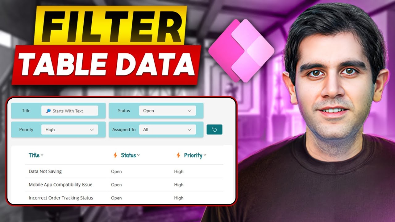 How To Filter Sharepoint List Data In Power Apps Table Control
