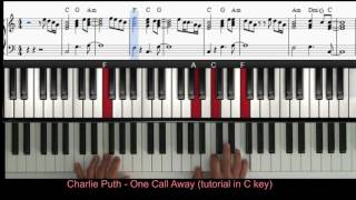 Charlie Puth - One call away (tutorial in C key)