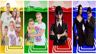 Vlad and Niki Family vs Vlad and Niki vs Wednesday Addams vs Addams Family - Tiles Hop EDM rush