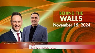 Behind the Walls: November 15