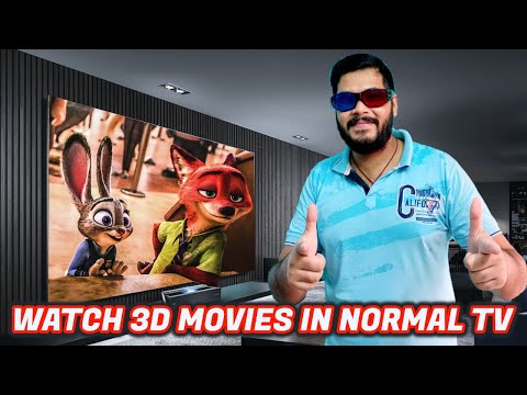 How to Watch 3D Movies in Normal Smart TV Play with 3D Player on Mi Android TV Cast 3D Movies