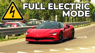 7x FERRARI SF90 STRADALE in FULL ELECTRIC MODE - ENJOY THE SILENCE