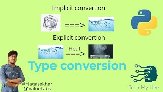 Type conversion in python | implicit | Explicit | Tech My Hire | Python programming