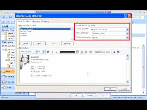 Outlook 2007 Create an e-mail signature Outlook 2007 Create an e-mail signature