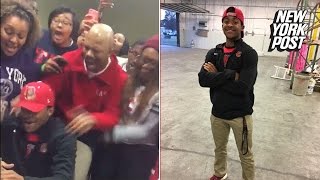 Kid's entire family erupts in joy over his acceptance to Cornell