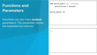 Functions and Parameters 2 - Python