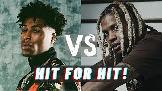 NBA YOUNGBOY vs LIL DURK (HIT FOR HIT) *DISS TRACK EDITION* *Who is the better rapper?*