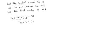Consecutive Integer Problems - Problem 1