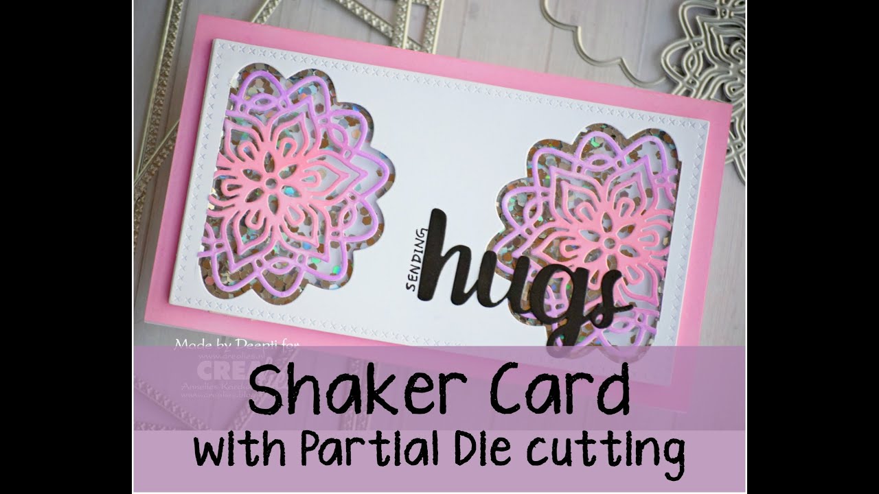 Shaker Card With Partial Die Cutting Crealies Dies Cardmaking