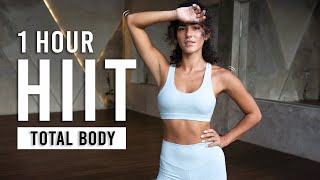1 HOUR TOTAL BODY WORKOUT | Fat Burning Cardio HIIT At Home, No Repeat