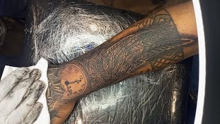 Feather Cover up forearm Tattoo | Needle Arts Tattoo Studio | Luban Bhatti