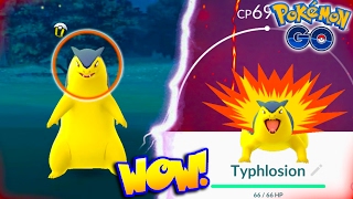 FIRST EVER WILD TYPHLOSION FOUND IN POKEMON GO! FILLING UP OUR GEN 2 POKEDEX + NEW GEN 2 TIPS!