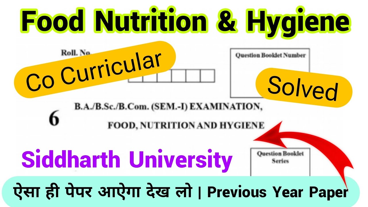 🔴Live | Co Curricular | Food Nutrition And Hygiene Ba Bsc Bcom 1st ...