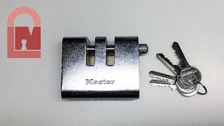 (423) Master Lock 685EURD Armoured Shutter Lock Picked and Raked