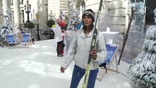 Apres-ski party in the Austria House in London for the Olympic games 2012 with Lucy Verasamy