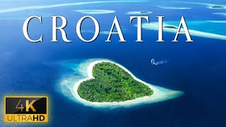 FLYING OVER CROATIA (4K UHD) - Calming Music With Wonderful Natural Landscapes F
