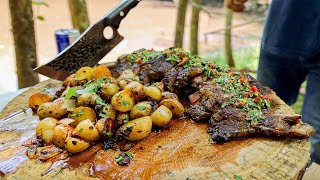 Steak and Potatoes | At the cabin