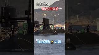 海の忍者の朝🥷自衛艦旗揚げ方5分前🎌