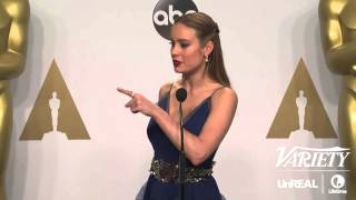 Brie Larson Oscars Full Backstage Interview