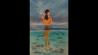 #279 How to paint a girl in water scene, Above and under water