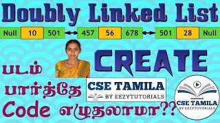 3.2.1 தமிழில் -Creation of Doubly Linked List | Doubly Linked List Create | DLL Creation