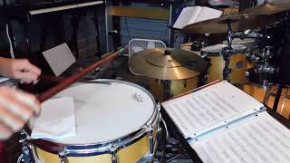 Mitchell Peters Advanced Snare Drum Studies Etude 19 at 64bpm