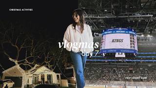 metrolink holiday express, first kings hockey game, \u0026 torrance christmas lights | vlogmas day 7