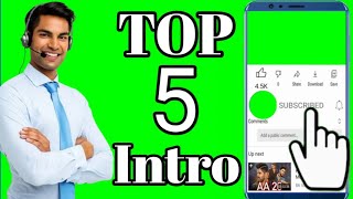 top 5 like and subscribe/subscribe intro no copyright//subscribe intro voice hindi