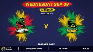 LIVE | St Kitts & Nevis Patriots vs Jamaica Tallawahs | CPL 2021