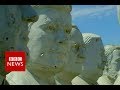 Giant presidents' statues crumble in field - BBC News