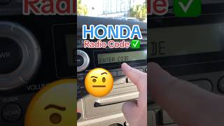 Honda Radio Code HACK ✅ #honda #radiocode #hondacivic #hondacrv #hondapilot