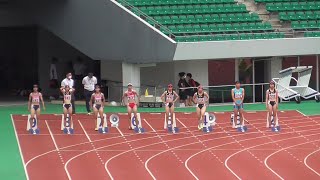 女子　少年A　１００ｍ　準決勝　３組　長崎県国体予選　トランス・コスモススタジアム長崎　２０２２０７１７